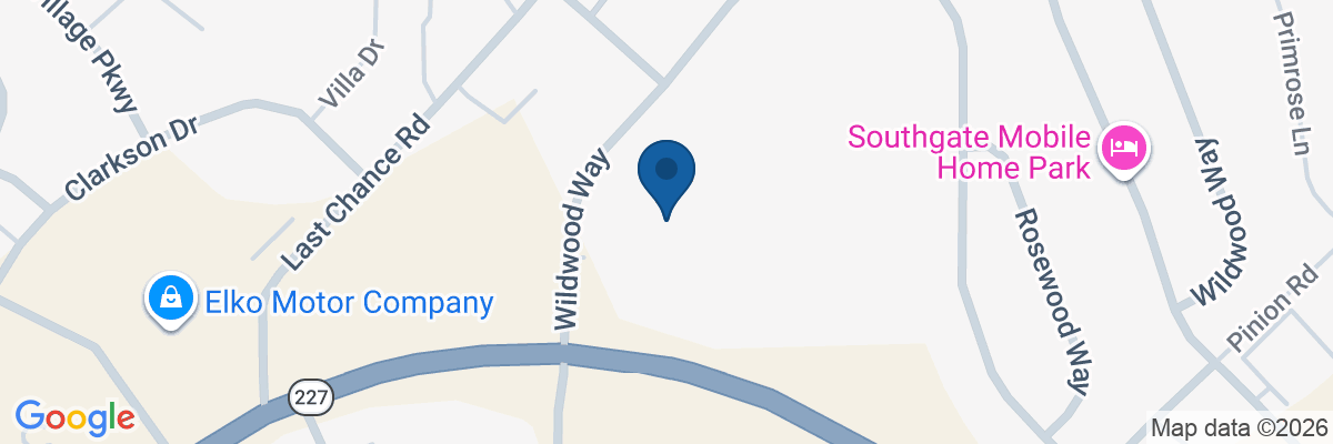 Map showing facility locations