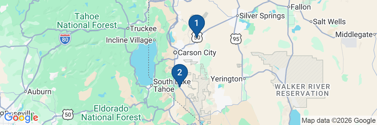 Map showing facility locations