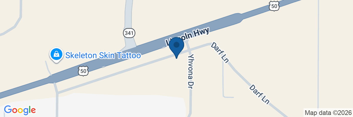 Map showing facility locations